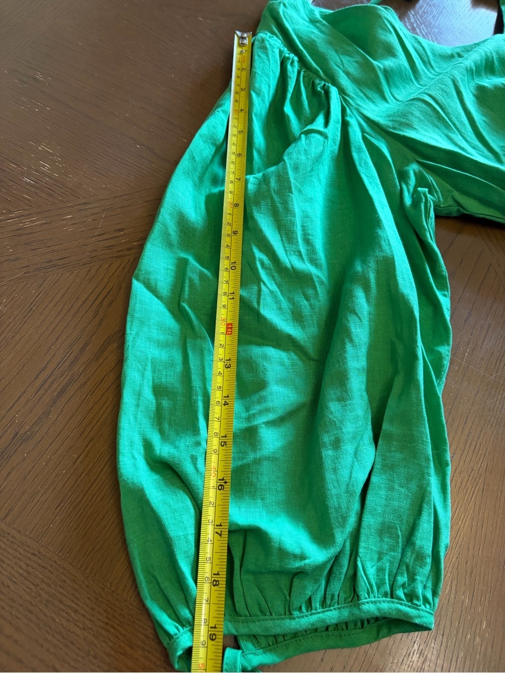 Every (Dillards) | Green V-Neck Long Sleeve Dress - Picture 9 of 9